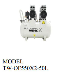 MÁY NÉN KHÍ KHÔNG DẦU GIẢM  M WING Model: TW-OF550X2-50L